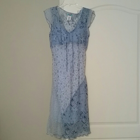 Blue Patterned Dress - Picture 1 of 5